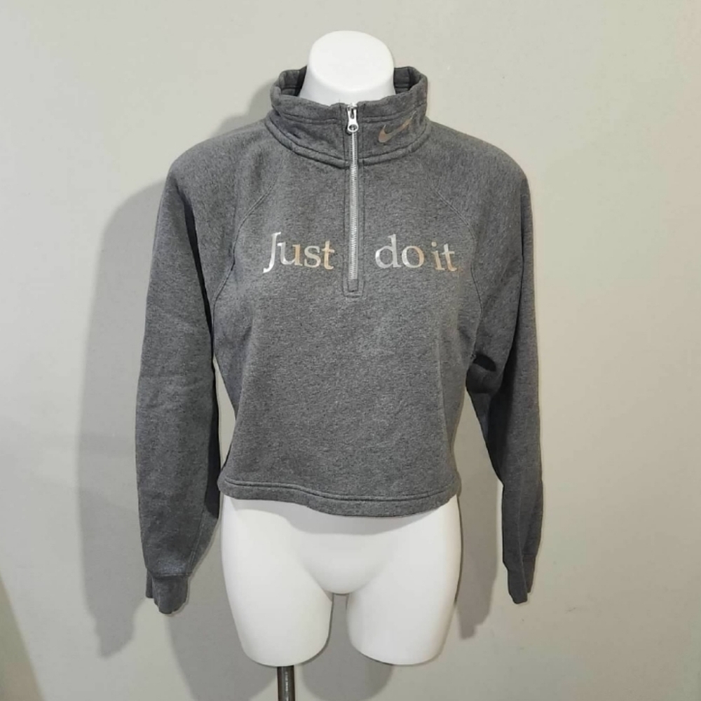 NIKE Crop Top Sweater 1/2 Zip Women's